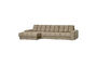 Miniature Left chaise longue velvet Wheatfield SECOND DATE Clipped