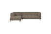 Miniature Left corner sofa 267x205 cm coarse woven dark brown melange Lloyd 2