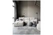 Miniature Left corner sofa in beige fabric Bar 2