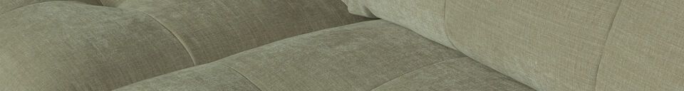 Material Details Left corner sofa in green fabric Bar