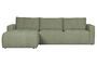 Miniature Left corner sofa in green fabric Bar Clipped