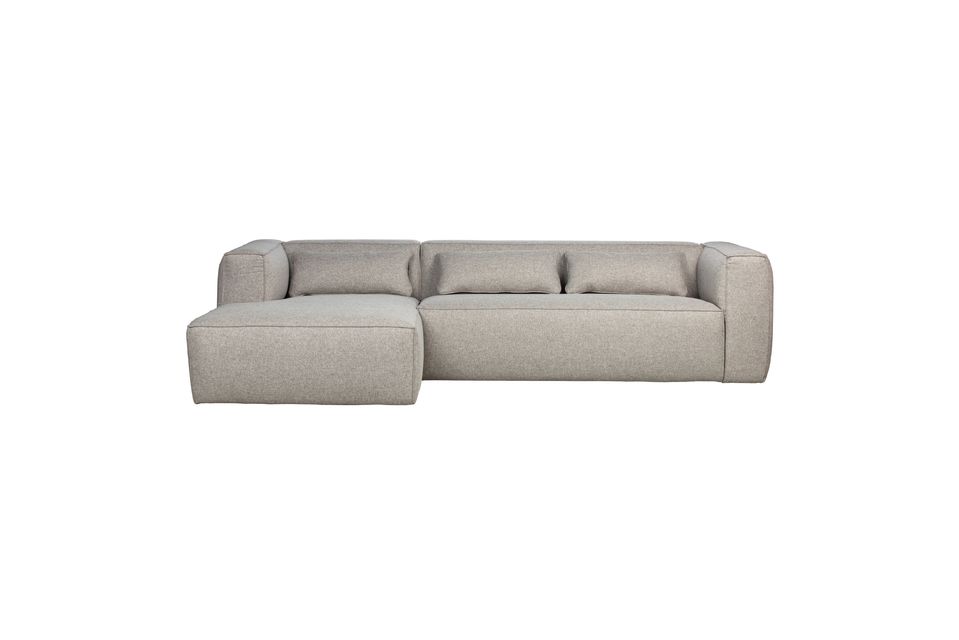 Left corner sofa in light gray fabric Bean Woood