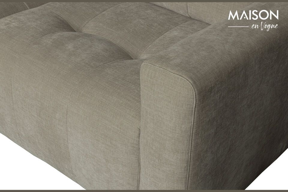 Easily assemble the two parts of the sofa with the included brackets for a quick and easy