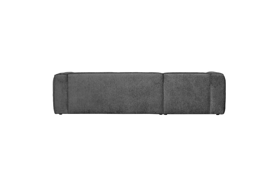 Sturdy corner sofa Upholstered in structure velvet (100% polyester) Chunky and voluminous design H