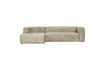 Miniature Left corner sofa textured velvet buttermilk BEAN 2
