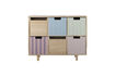 Miniatura Libreria con cassetti in paulownia multicolore Calle 11
