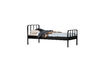 Miniature Lit 90x200 cm Acier Noir MEES 1