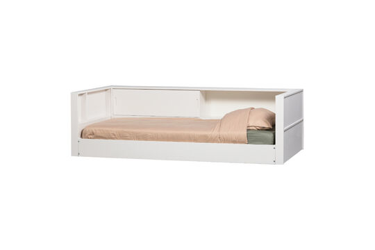 Voir la fiche produit lit banquette 90x200 cm pin blanc CARTER Lit banquette 90x200 cm pin blanc CARTER