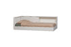 Miniature Lit d'angle 90x200 cm pin blanc CARTER 1