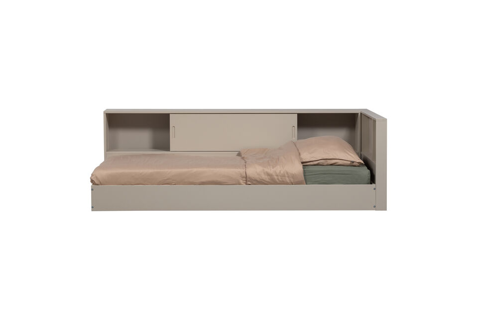 Lit d\'angle moderne et intemporel Fabrique en pin dans la couleur poussiere