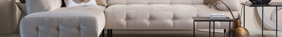 Material Details Lloyd cream velvet left corner sofa