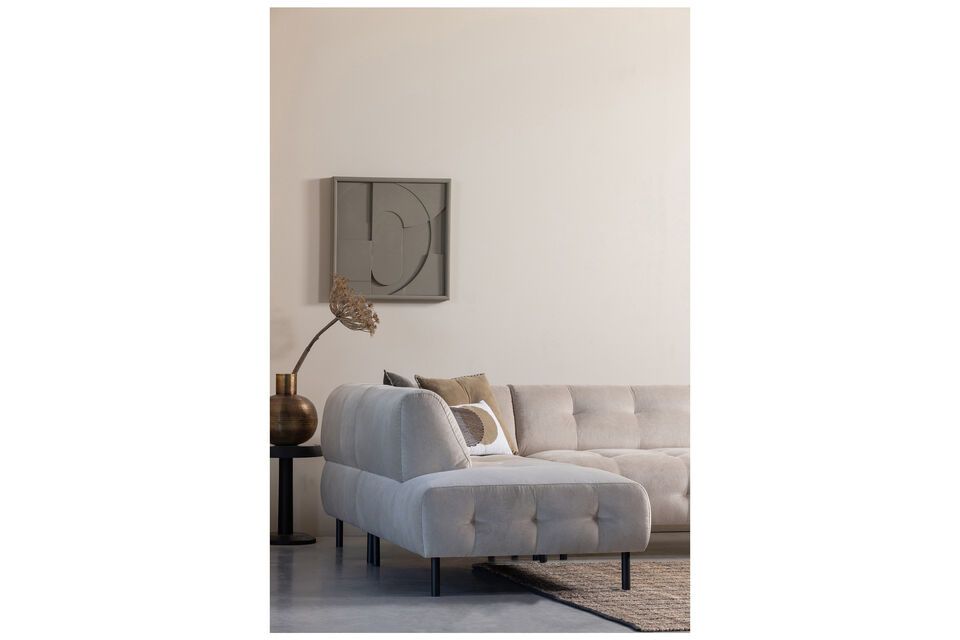 Llyod cream velvet corner sofa