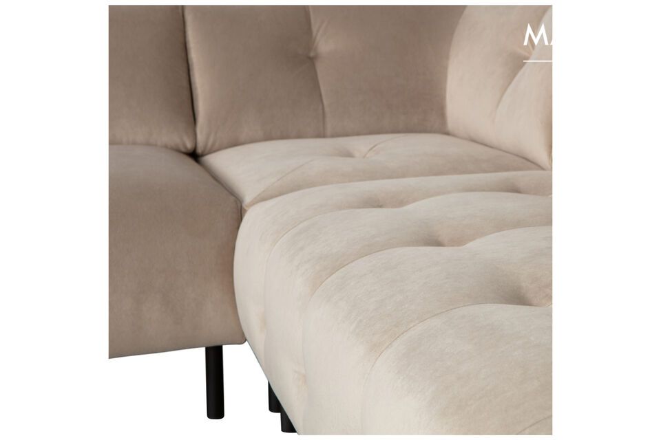 Its neutral cream color suits both warm and cool living rooms