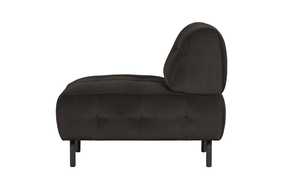 This Lloyd dark gray velvet chair features a padded back to provide proper support for your back