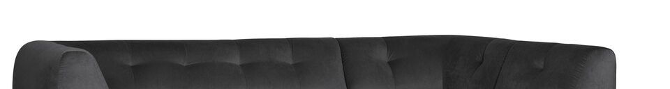 Material Details Lloyd dark grey velvet corner sofa