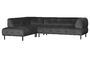 Miniature Lloyd dark grey velvet left corner sofa Clipped