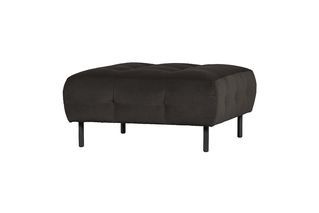 Lloyd dark grey velvet pouffe