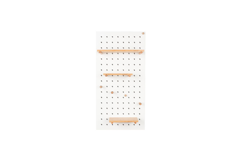Massives Bambusregal und massives Buchenholz-Pin