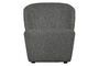Miniature Lofty anthracite fabric armchair Clipped