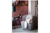 Miniature Lofty dark grey fabric armchair 3