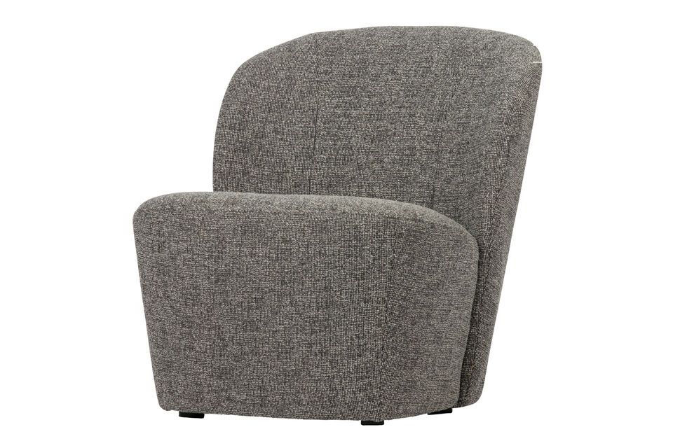 Upholstered in a sturdy PES fabric in a mixed gray hue