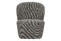 Miniature Lofty dark grey fabric armchair Clipped