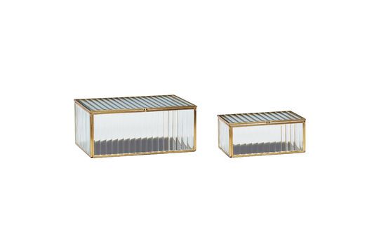 Lot de 2 boîtes en verre Ripple Détouré