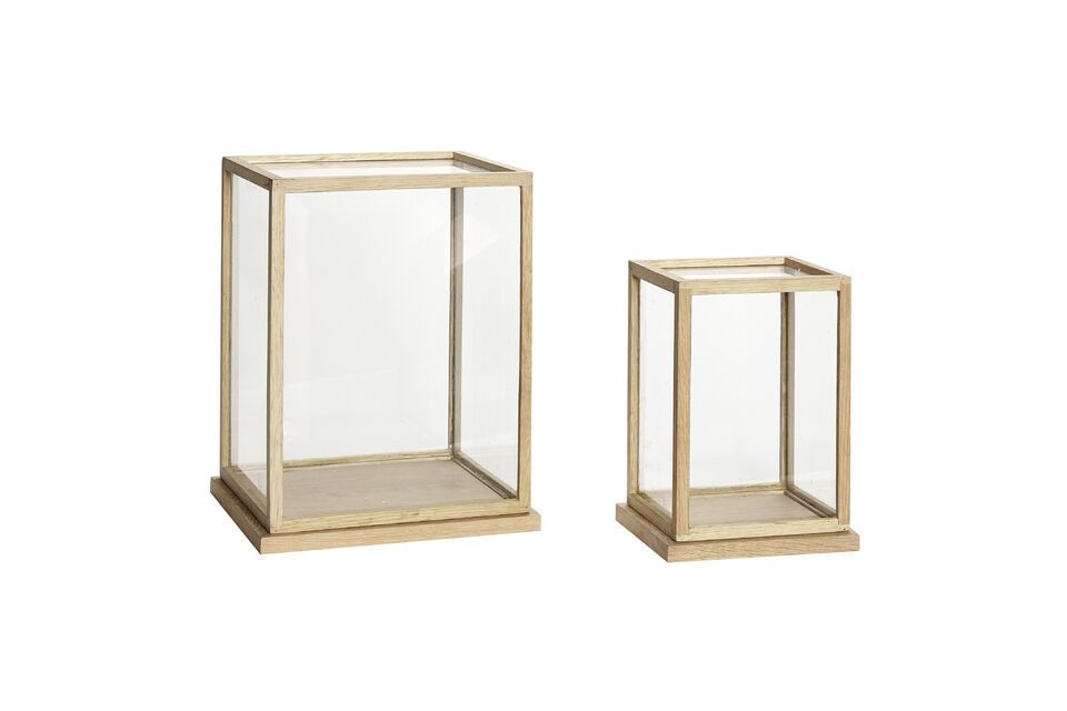 Lot de 2 boîtes en verre transparent Spectacle Hübsch