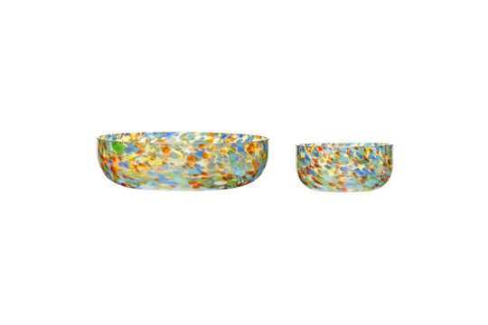 Lot de 2 bols en verre multicolore Confetti Détouré