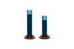 Miniature Lot de 2 bougeoirs en cristal bleu Comet 1