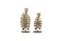 Miniature Lot de 2 bougeoirs en fer doré Oaken Détouré