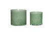 Miniature Lot de 2 bougeoirs en verre vert Akin 1