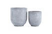 Miniature Lot de 2 cache-pots en ciment gris Gard 3