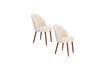 Miniature Lot de 2 chaises de salle à manger en bouclé beige Barbara 7