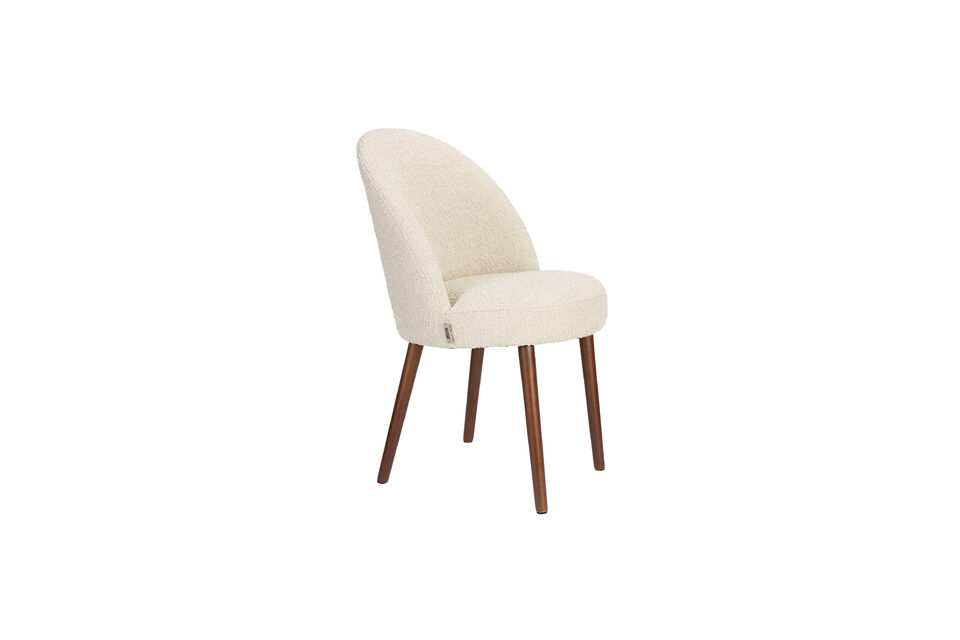 Lot de 2 chaises de salle à manger en bouclé beige Barbara DutchBone
