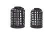 Miniature Lot de 2 lanternes en bambou noir Grid 1