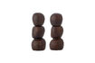 Miniature Lot de 2 moulins à sel et poivre en acacia marron Salvi 1