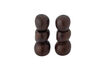Miniature Lot de 2 moulins à sel et poivre en acacia marron Salvi 4