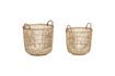 Miniature Lot de 2 paniers en bambou clair Hickory 1