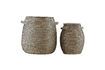 Miniature Lot de 2 paniers en fibres naturelles clair et noir Effect 1
