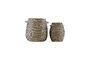 Miniature Lot de 2 paniers en fibres naturelles clair et noir Effect Détouré