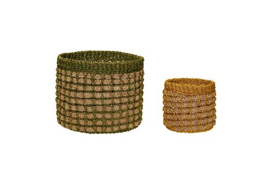 Lot de 2 paniers en fibres naturels multicolore Pine Détouré