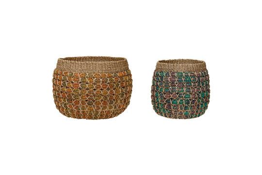 Lot de 2 paniers en fibres naturels multicolore Twist Détouré