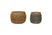 Miniature Lot de 2 paniers en fibres naturels multicolore Twist 1