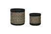 Miniature Lot de 2 paniers en fibres naturels noir Criss 1