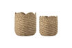 Miniature Lot de 2 paniers en jacinthe d'eau naturelle Liam 1