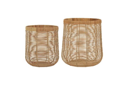 Lot de 2 paniers en rotin clair Live