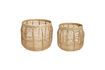 Miniature Lot de 2 paniers en rotin clair Luna 1