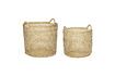 Miniature Lot de 2 paniers en rotin clair Weave 1