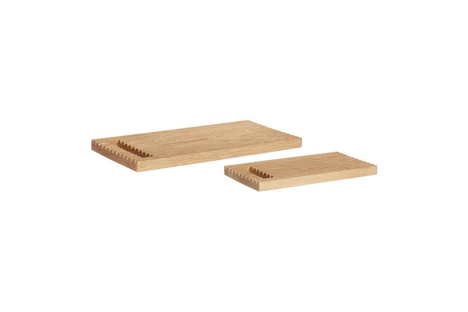 Lot de 2 planches à découper en bois de chêne clair Alley Hübsch